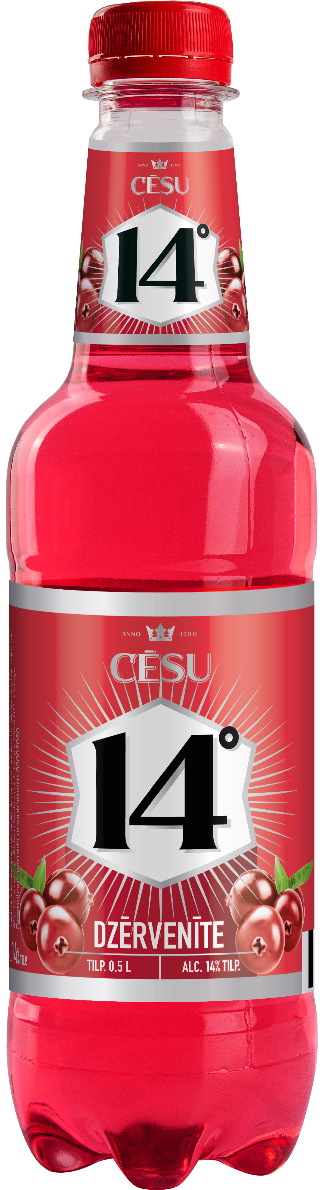 Alk. kokt. Cēsu Dzērveņu 14% 0.5l PET