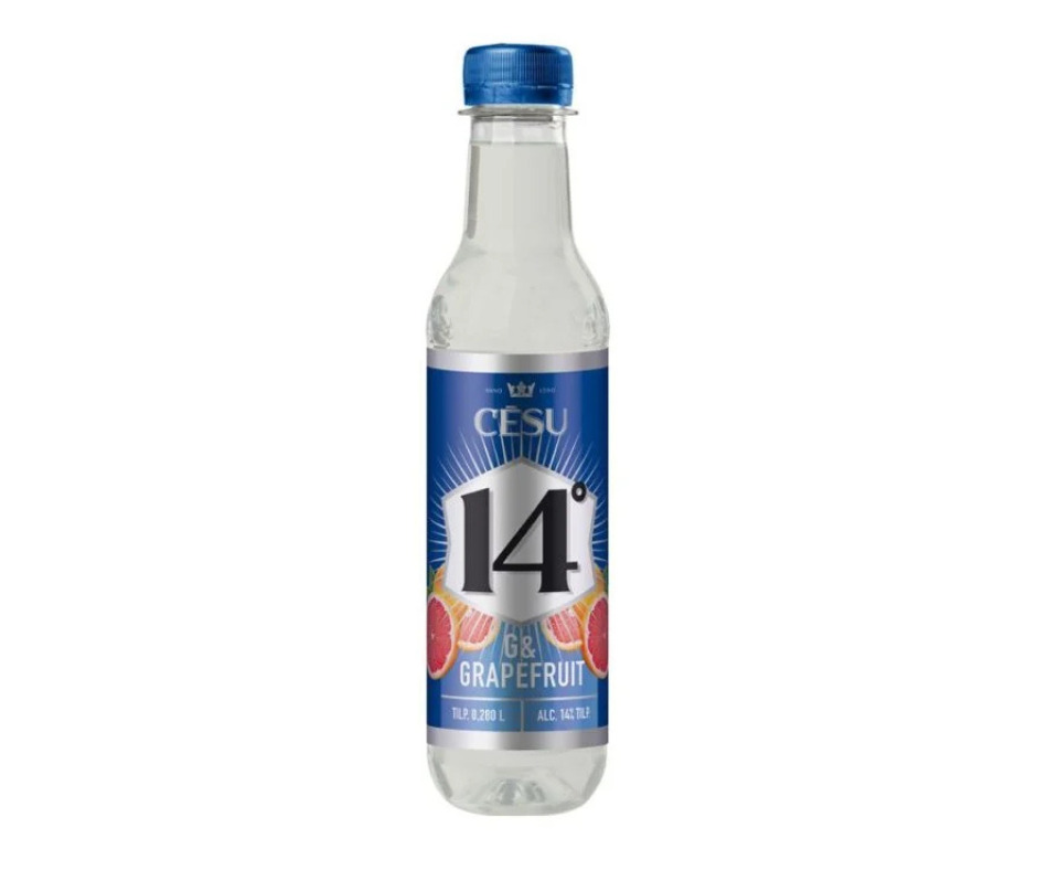Alk. kokt. Cēsu G and Grapefruit 14% 0.28l PET