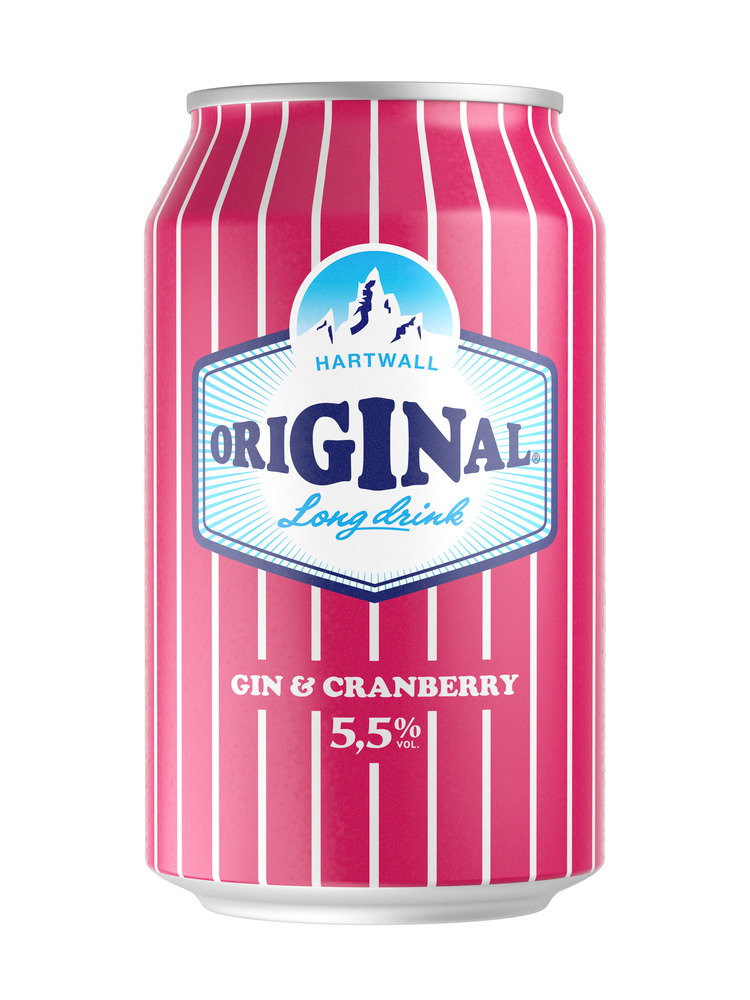 Alk. kokt. Hartwall Original Cranberry 5.5% 0.33l CAN