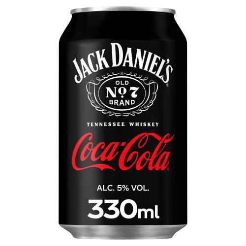 Alk. kokt. Jack Daniel's Cola 5% 0.33l CAN