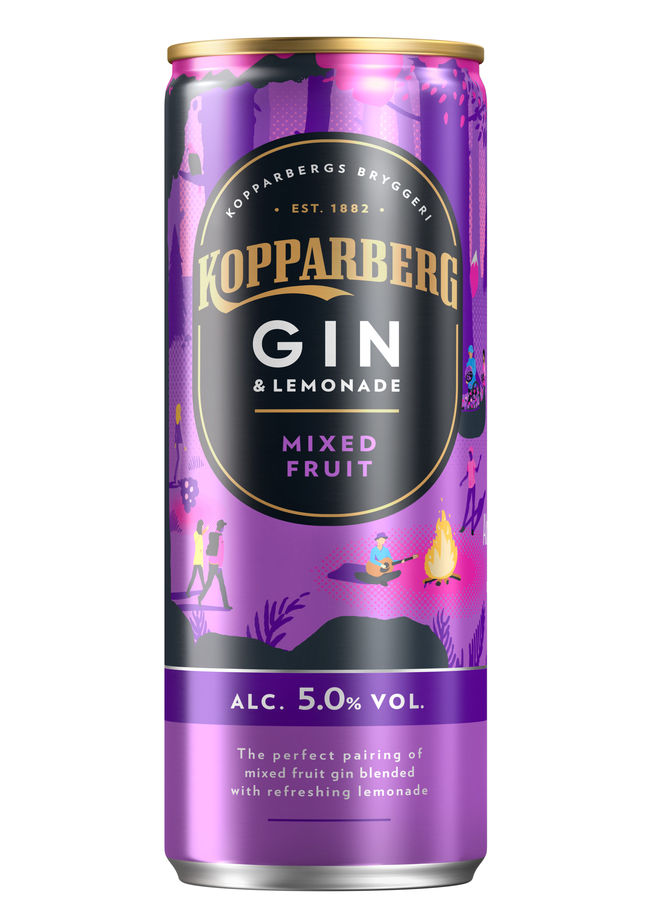 Alk. kokt. Kopparberg Gin and Lemonade Mixed Fruit 5% 0.25l CAN