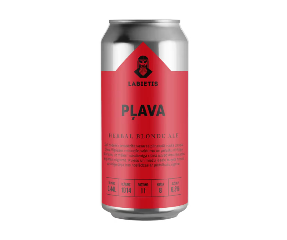 Alus Pļava 6.3% 0.44l CAN, Labietis