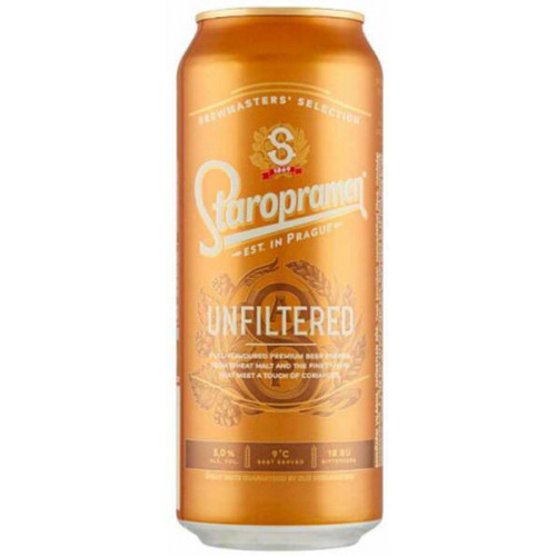 Alus Staropramen nefiltrēts 5% 0.5l CAN