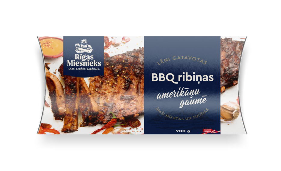 Amerikāņu BBQ Gril-ribas lēni gatavotas 900g, RM