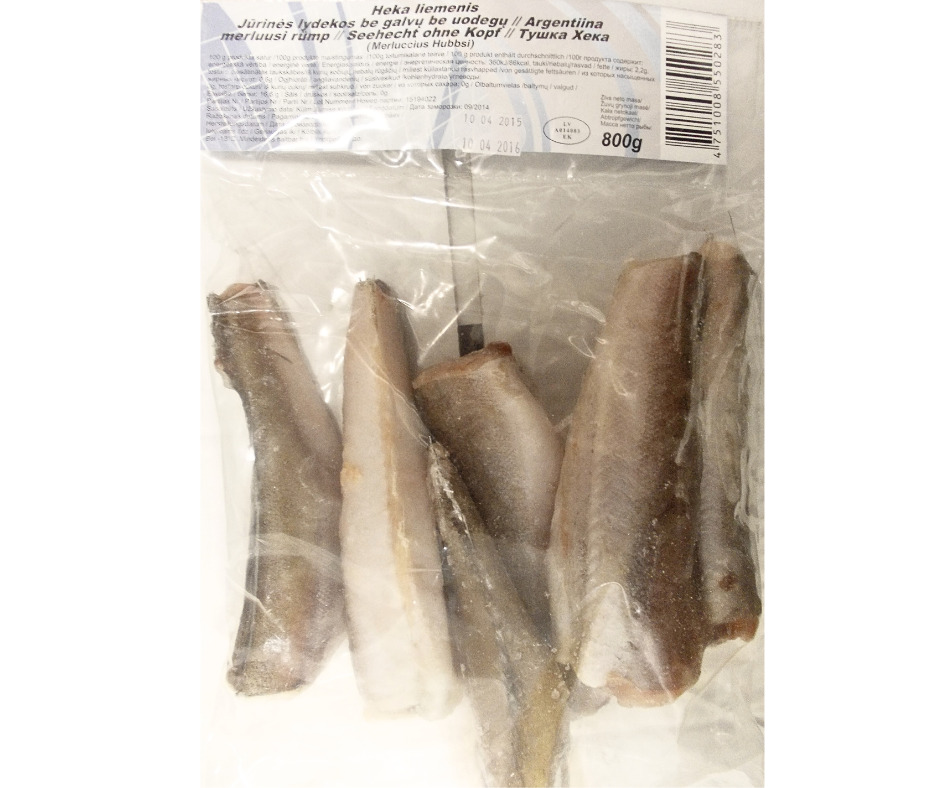 Argentīnas Heka liemenis bez galvas saldēts 800g