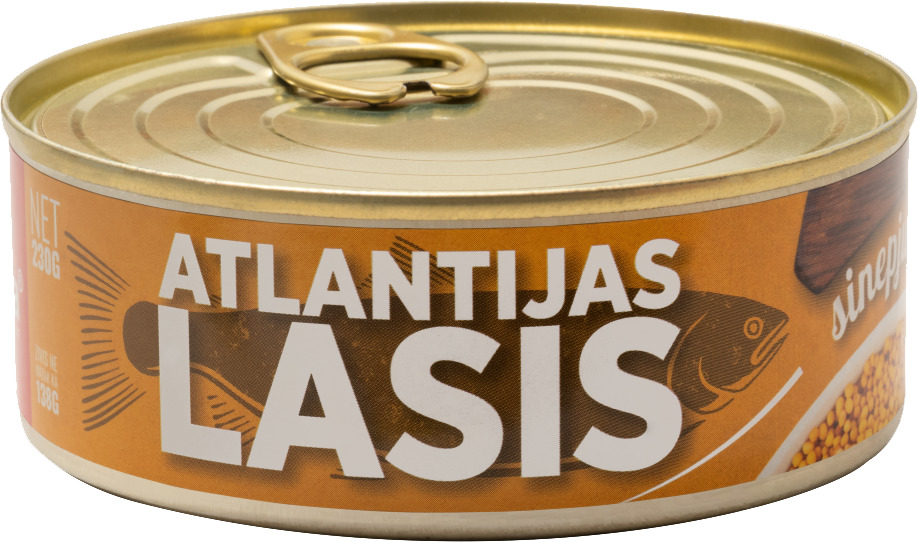 Atlantijas lasis sinepju mērcē 230g (138g), Banga