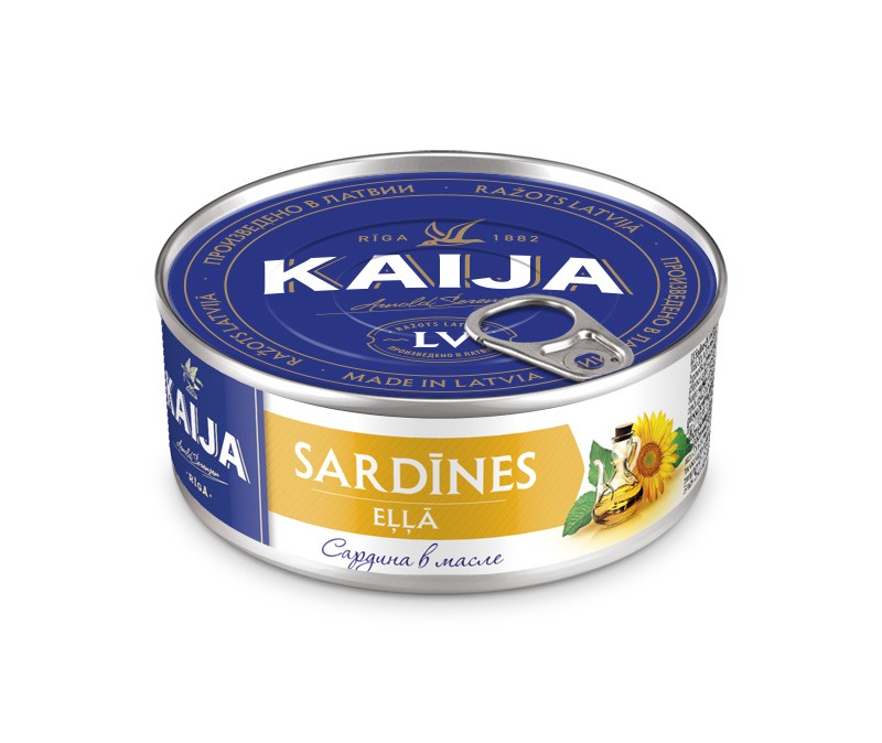 Atlantijas sardīnes eļļā 240g (144g), Kaija