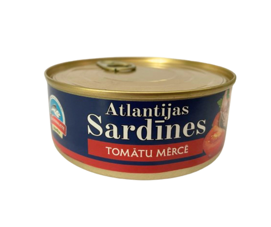 Atlantijas sardīnes tomātu mērcē 240g (168g) EO, Jūras Karaliste