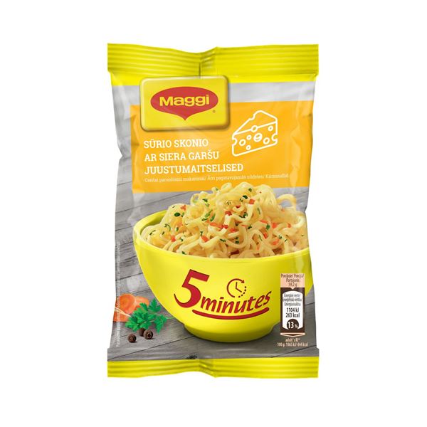 Ātri pagatavojamās nūdeles ar siera garšu 59.2g, Maggi