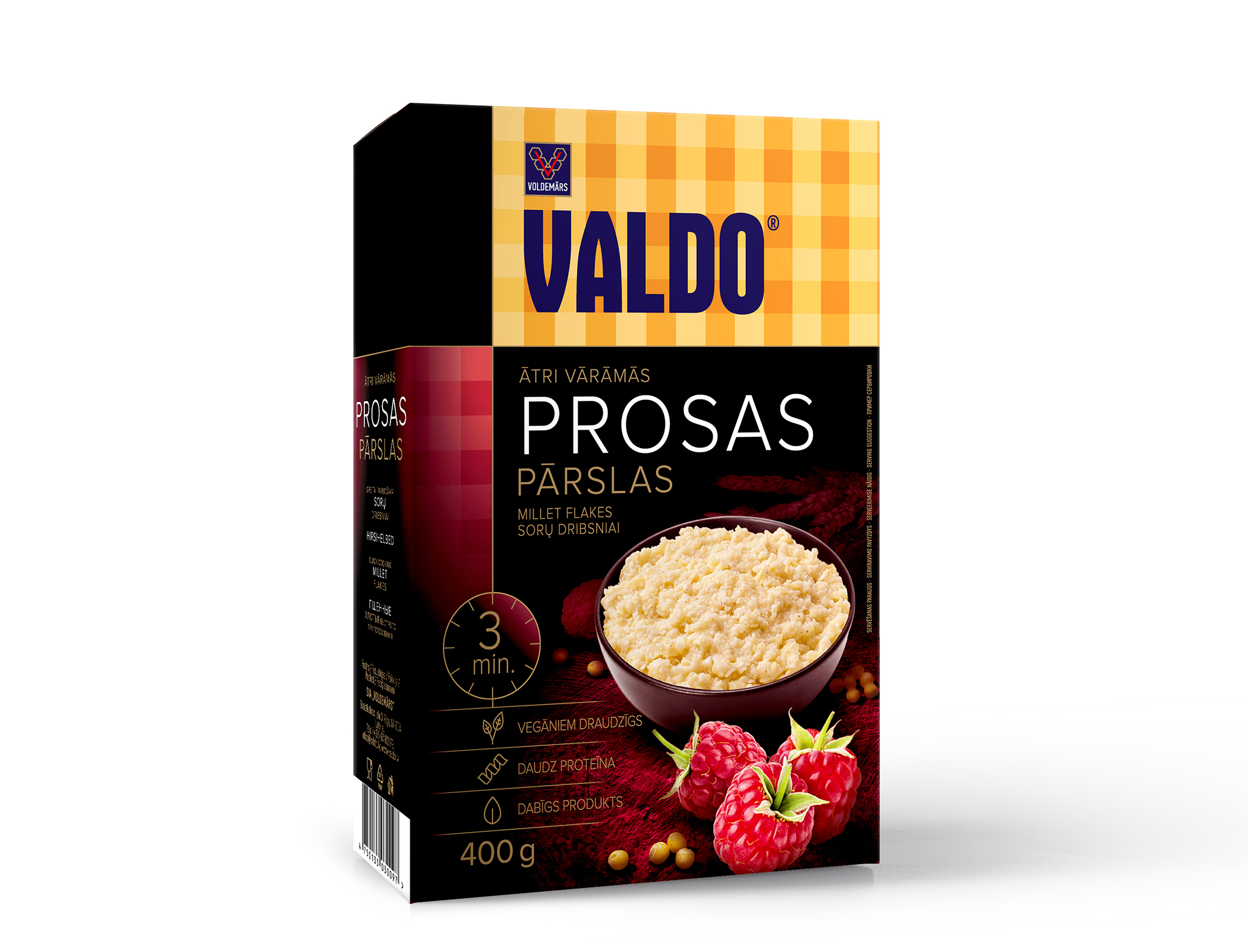 Ātri pagatavojamās Prosas pārslas 400g, Valdo