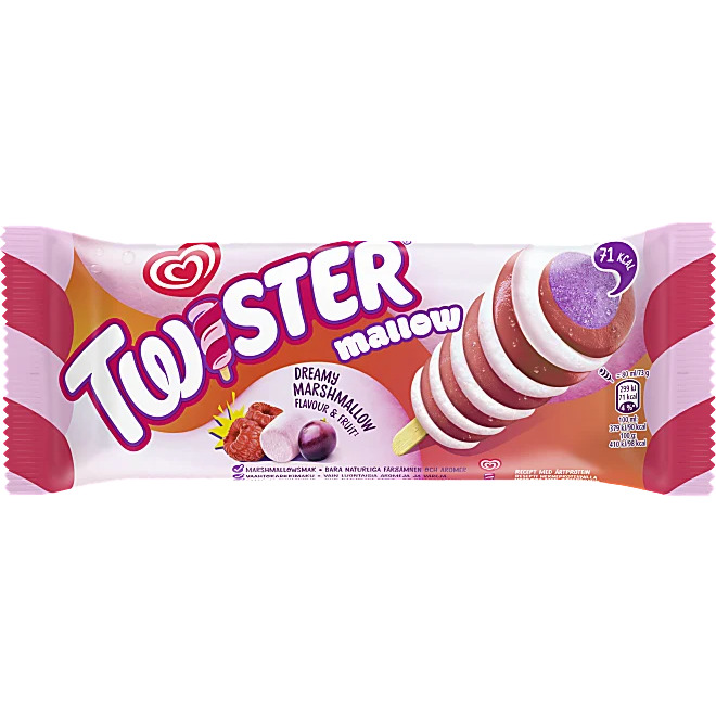 Augļu sulas saldējums Mallow 80ml/ 72g, Twister
