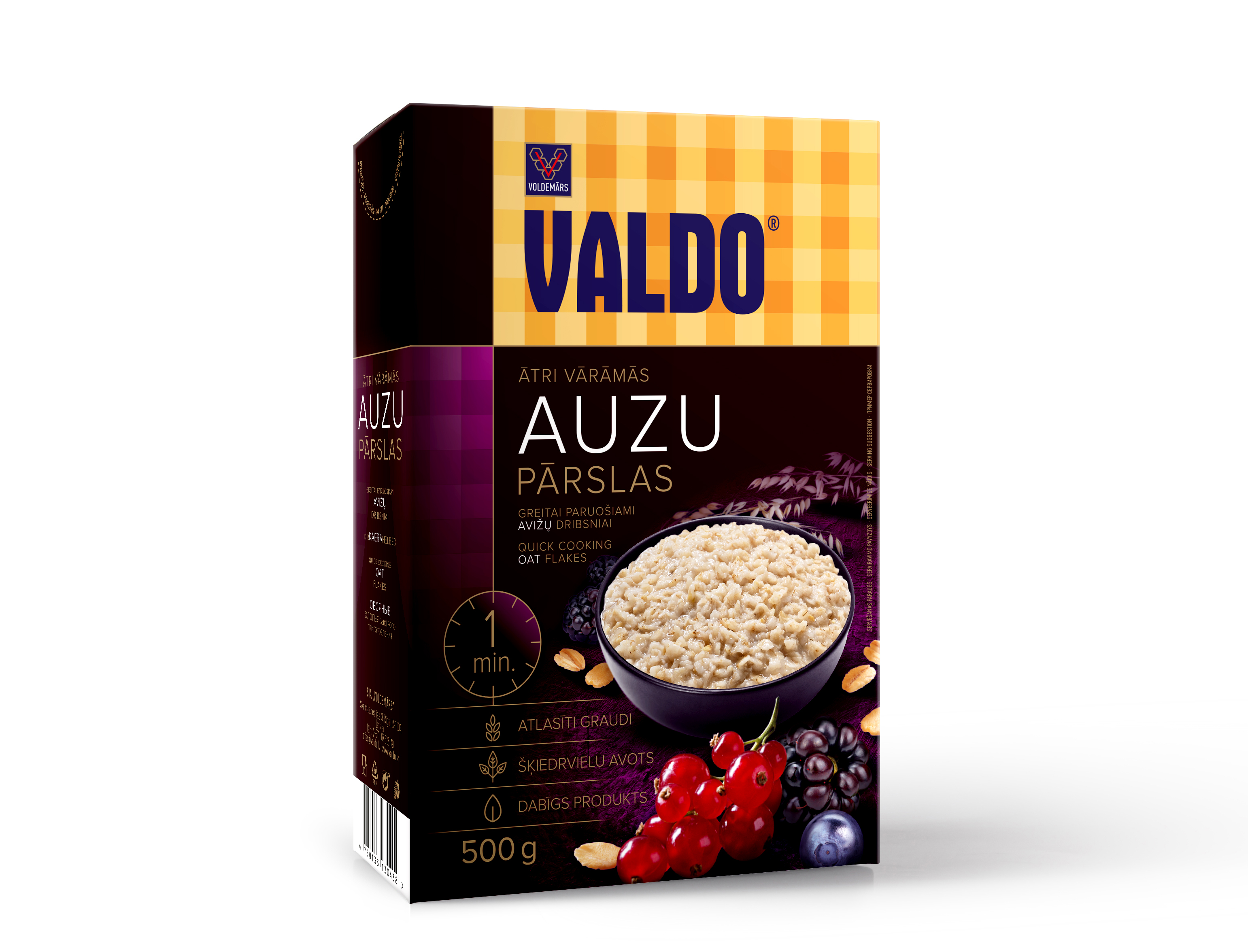 Auzu pārslas ātri vārāmās 500g, Valdo