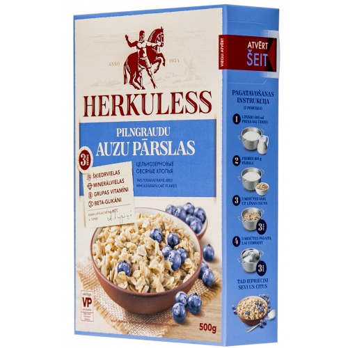 Auzu pārslas pilngraudu 500g, Herkuless