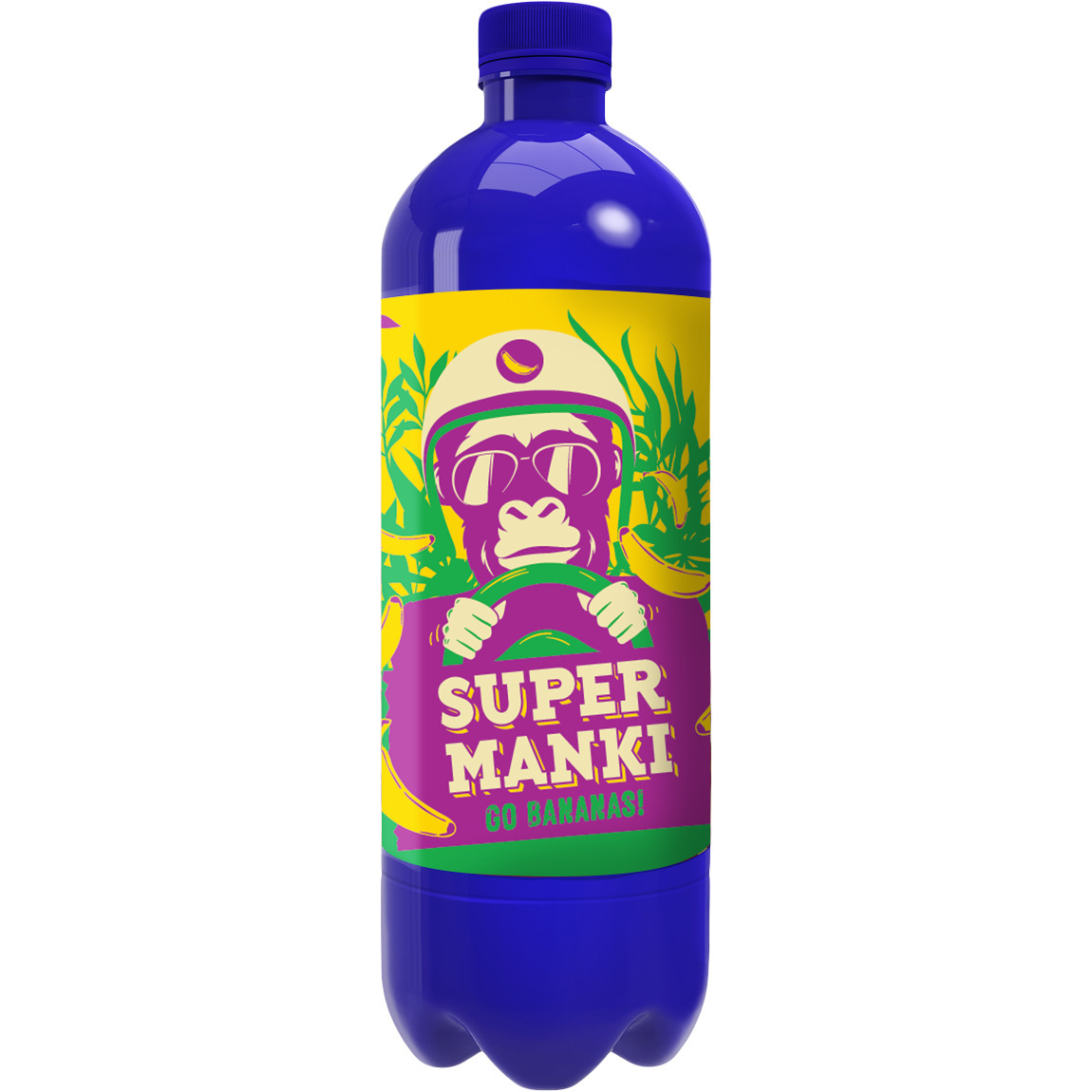 B/a gāzēts dzēriens Banana 0.5l PET, Super Manki