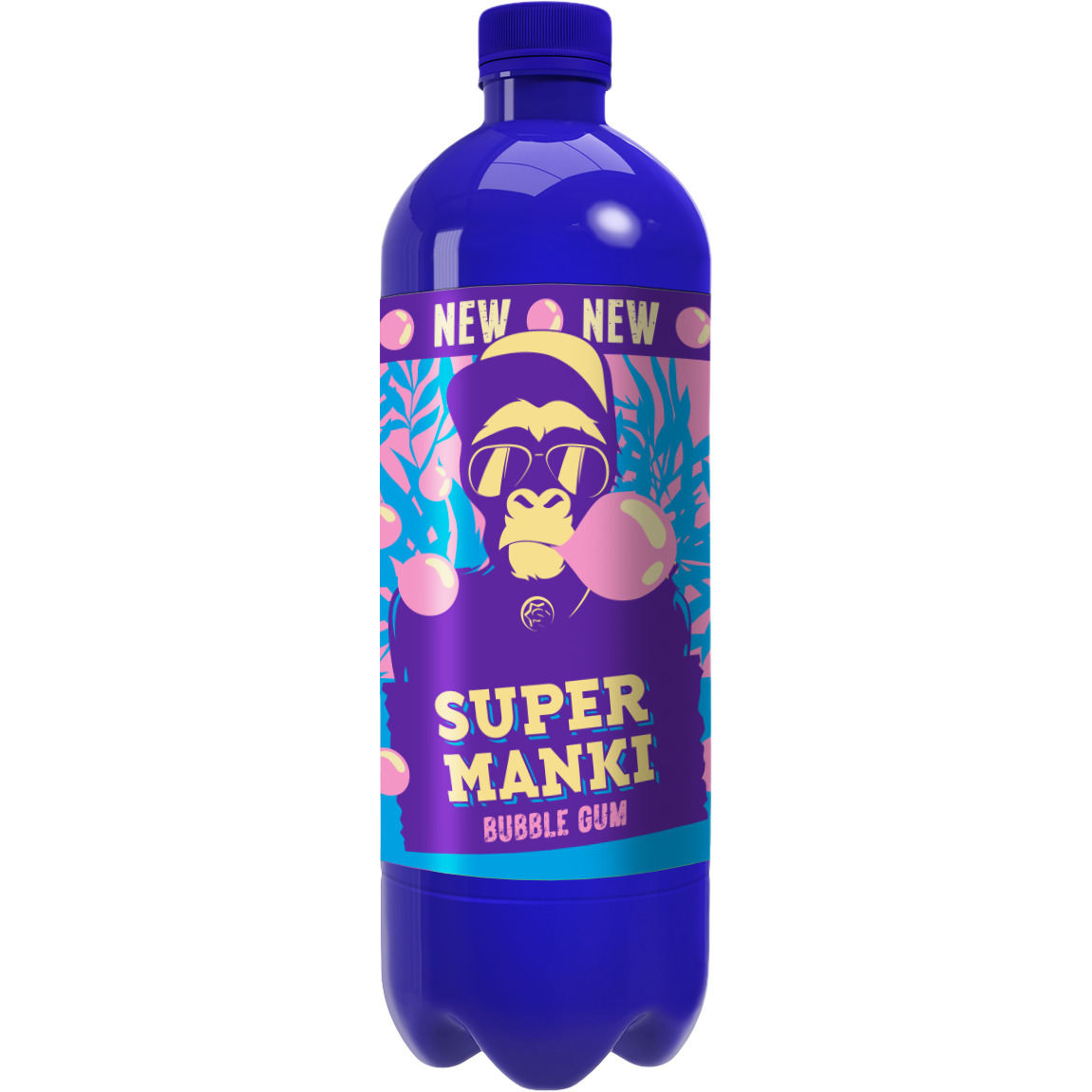 B/a gāzēts dzēriens Bubble Gum 0.5l PET, Super Manki