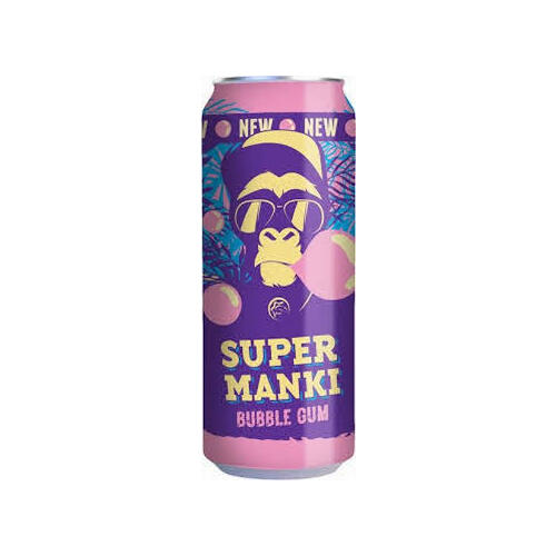 B/a gāzēts dzēriens Bubblegum 0.33l CAN, Super Manki