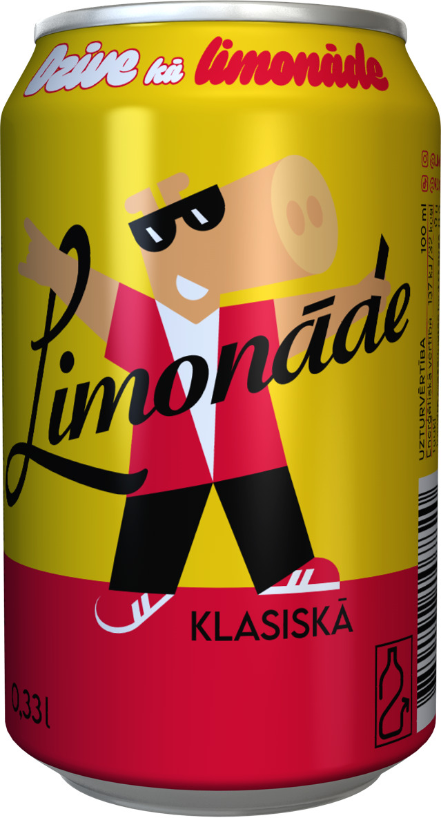B/a gāzēts dzēriens Limonāde klasiskā 0.33l CAN