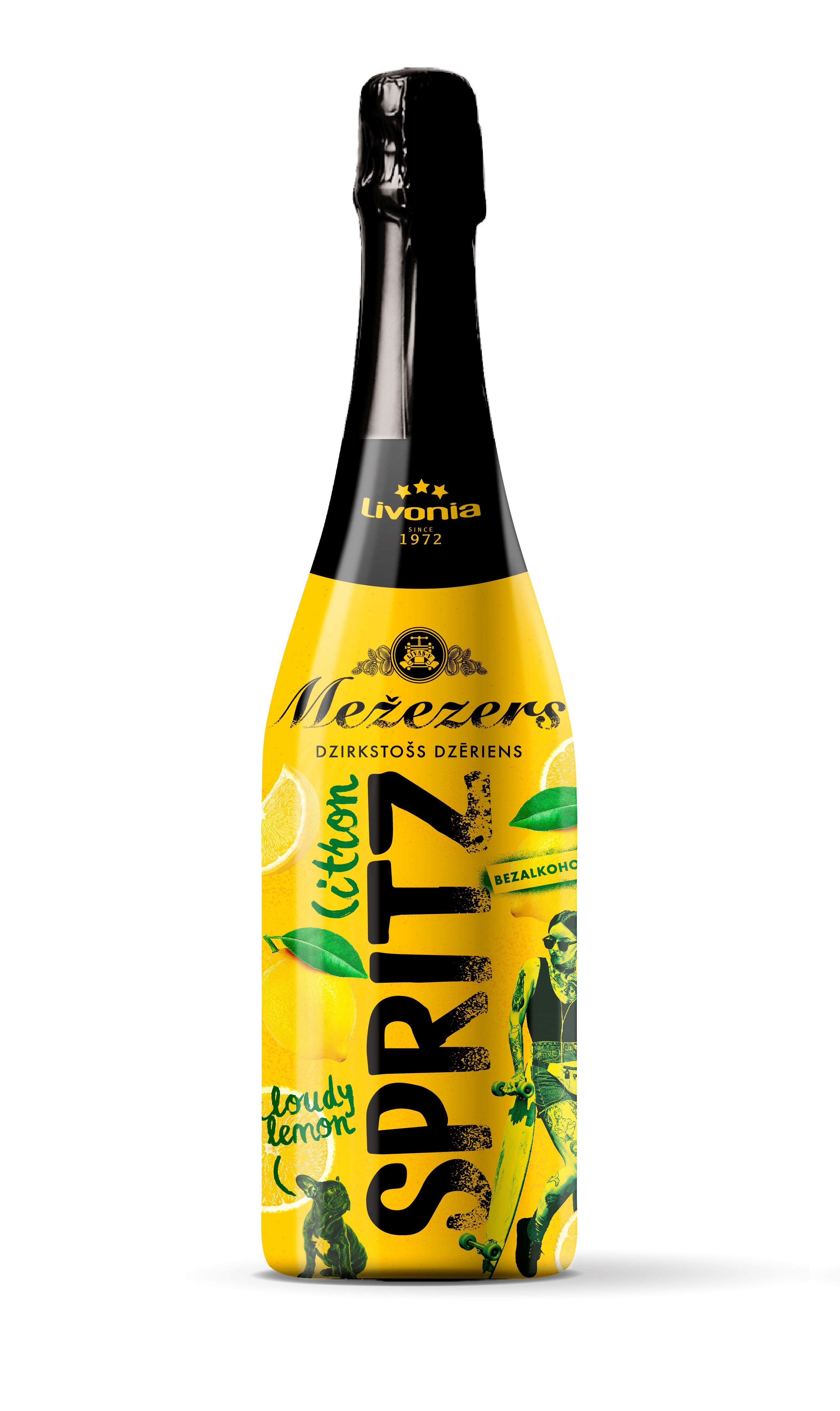 B/a gāzēts dzēriens Mežezers Spritz citrons 0.75l