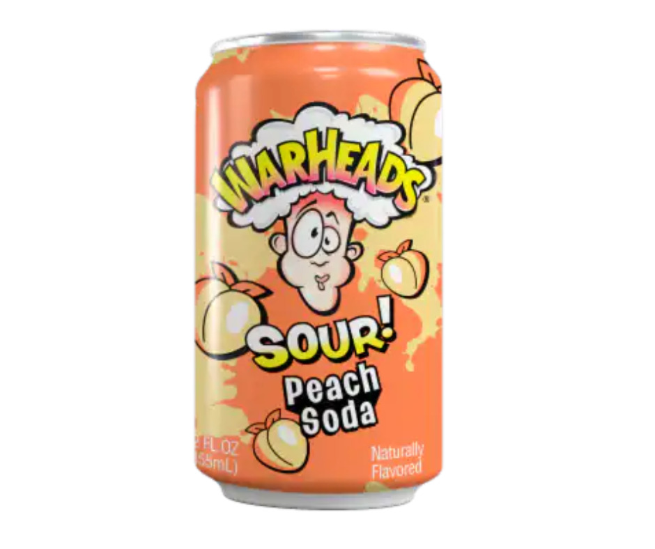 B/a gāzēts dzēriens Peach Soda 330ml, Warheads