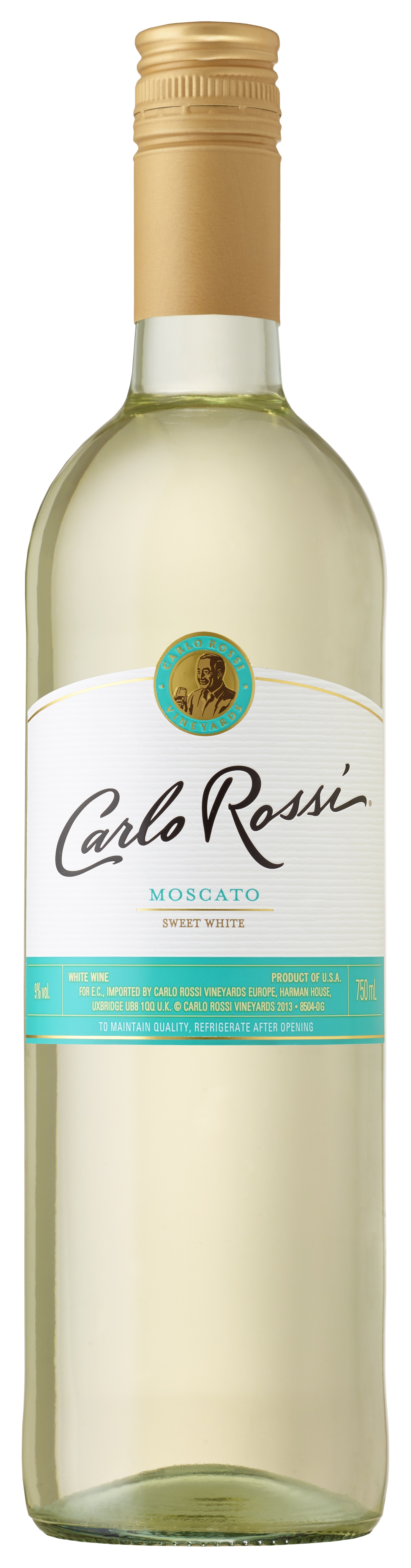 B.vīns Carlo Rossi Moscato saldais 9.5% 0.75l