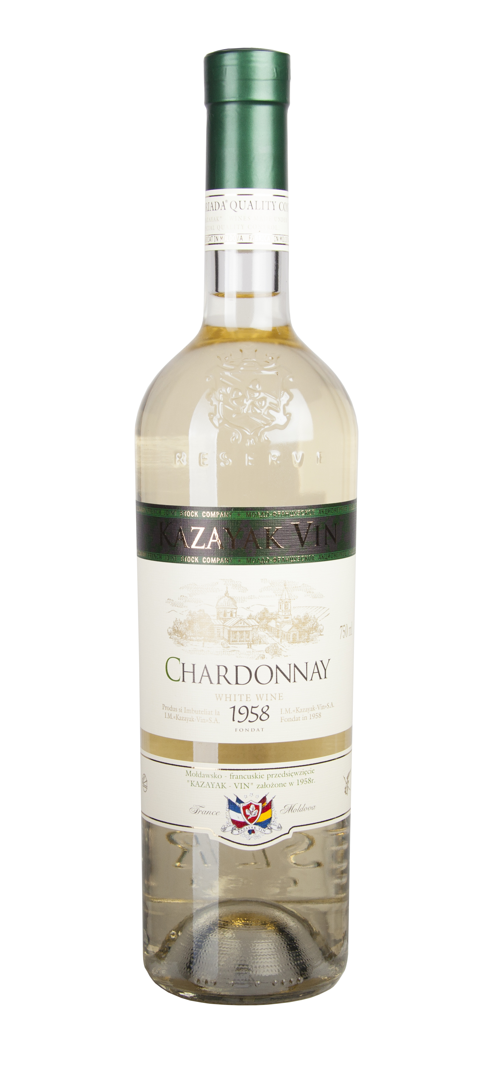B.vīns Kazayak Vin Chardonnay pussaldais 11.5% 0.75l