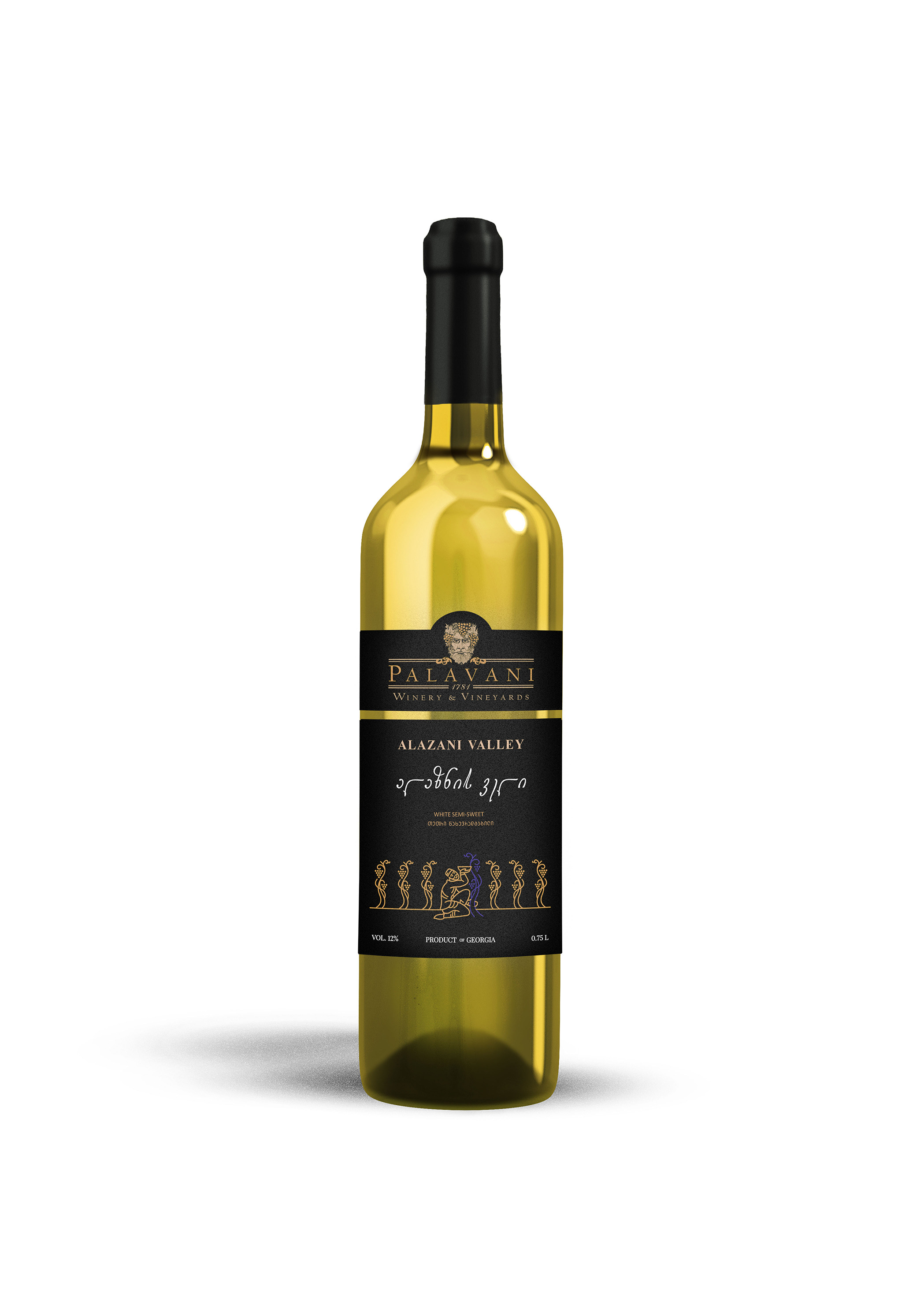 B.vīns Palavani Alazani Valley pussaldais 12.5% 0.75l
