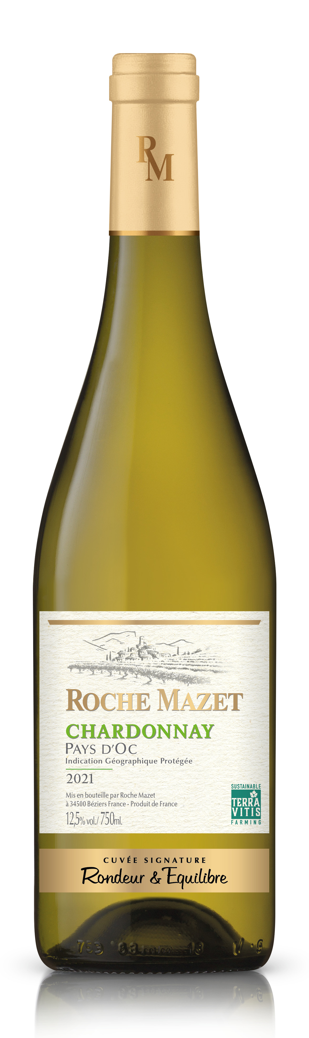 B.vīns Roche Mazet Chardonnay sausais 13% 0.75l
