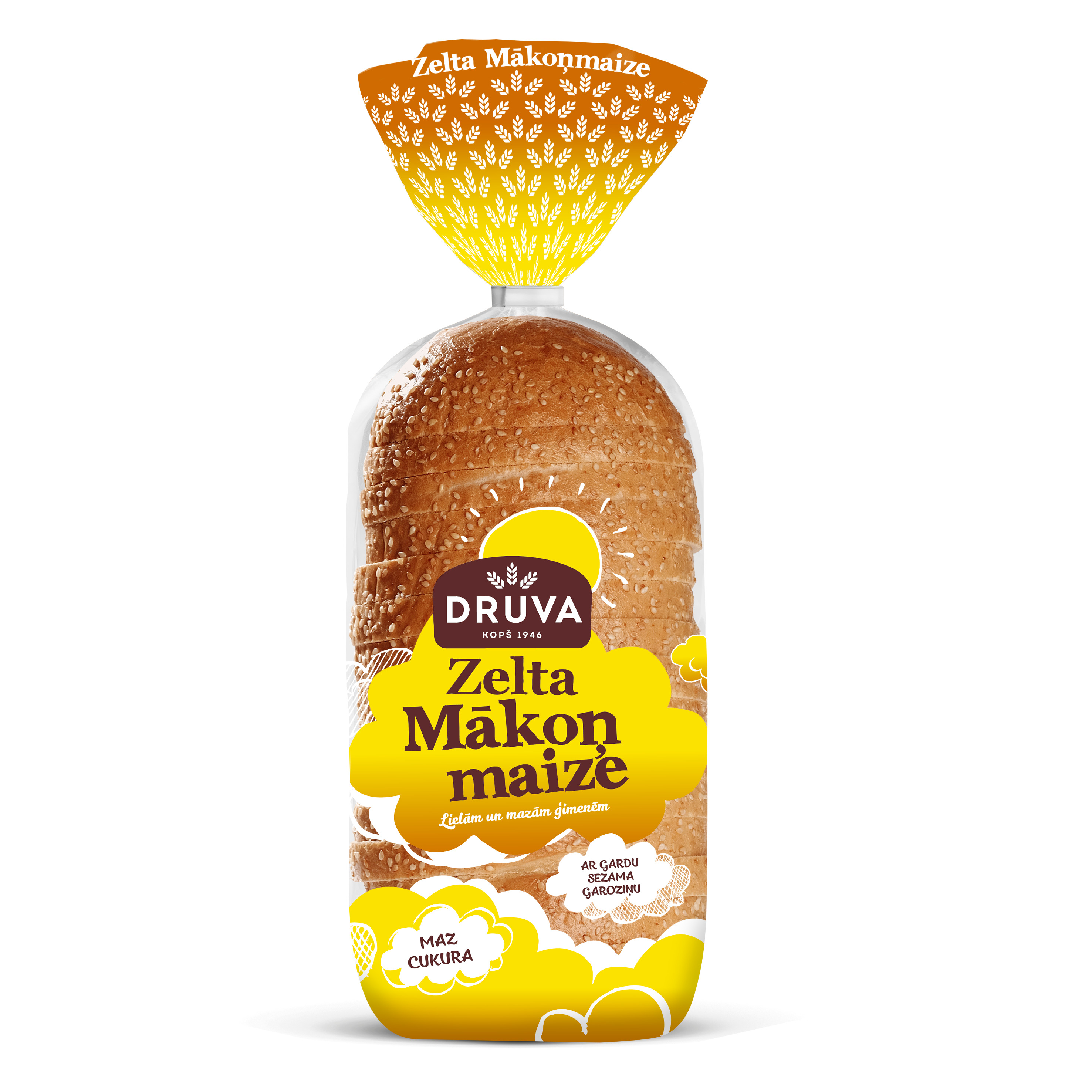 Baltmaize Zelta Mākoņmaize 450g, Druva