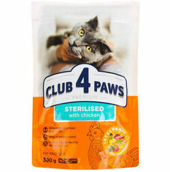 bariba-sterilizetiem-un-kastretiem-kakiem-sausa-pilnvertiga-ar-vistas-galu-300g-club-4-paws