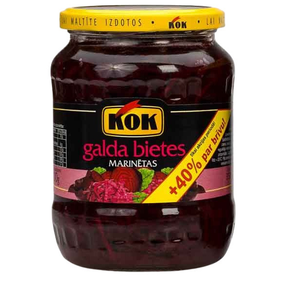 Bietes marinētas 700g (385g), KOK