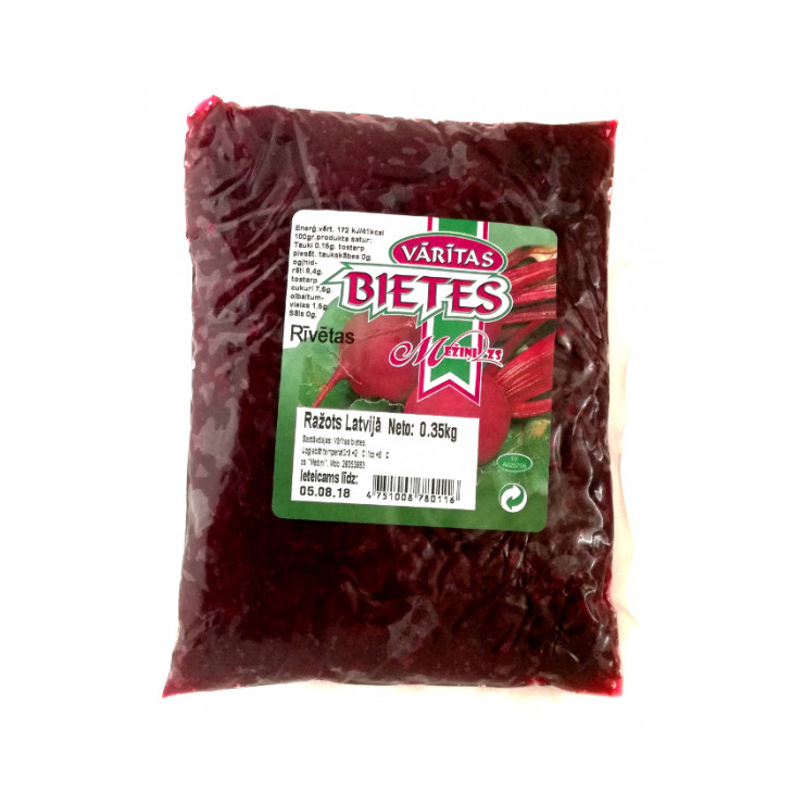 Bietes vārītas, rīvētas 350g, Mežiņi