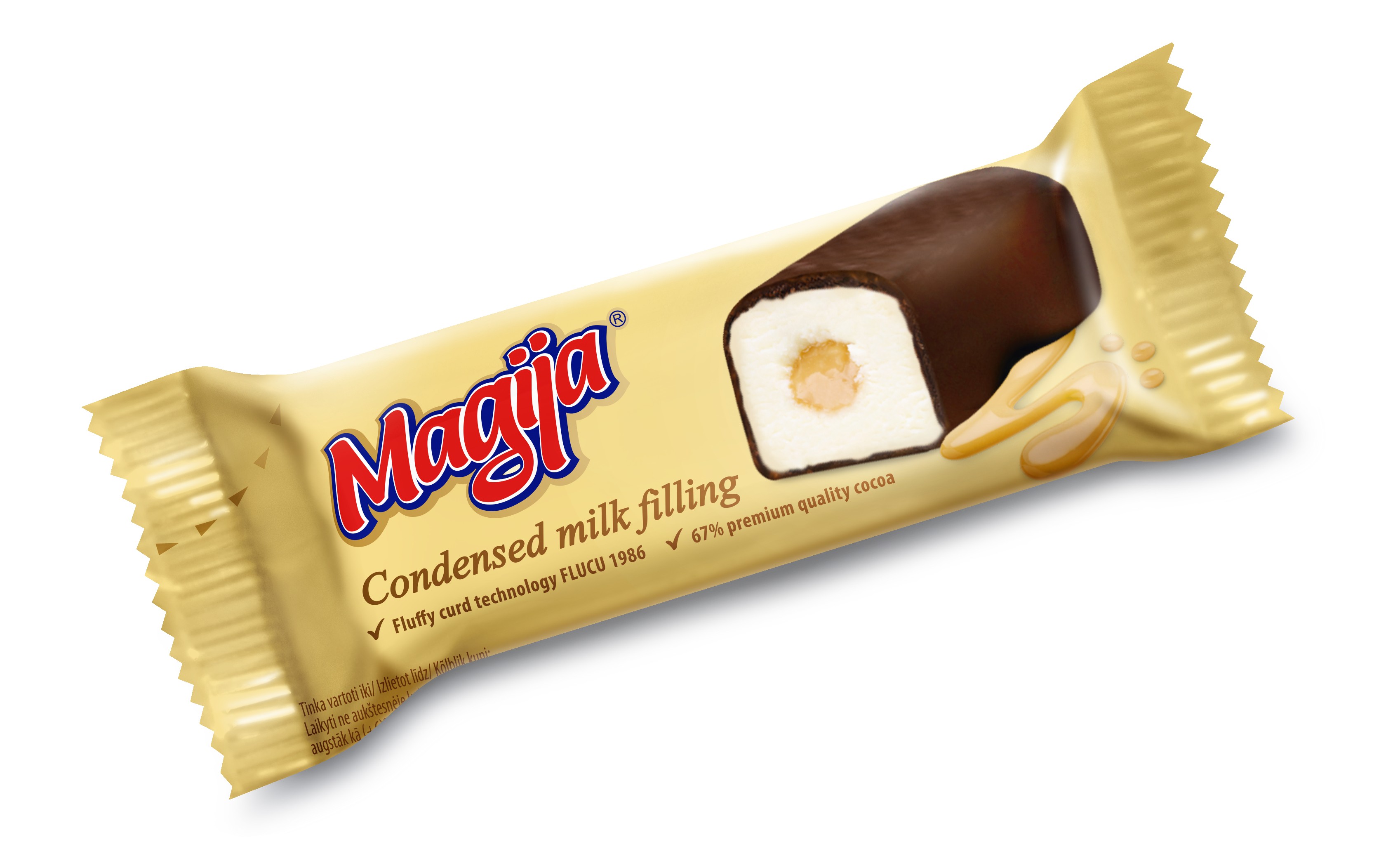 Biezp. sieriņš ar iebiezinātā piena pildījumu 45g, Magija