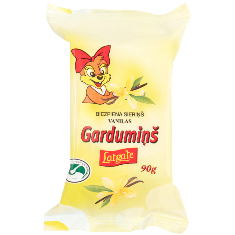 Biezpiena sieriņš Gardumiņš vaniļas 90g, Latgales Piens
