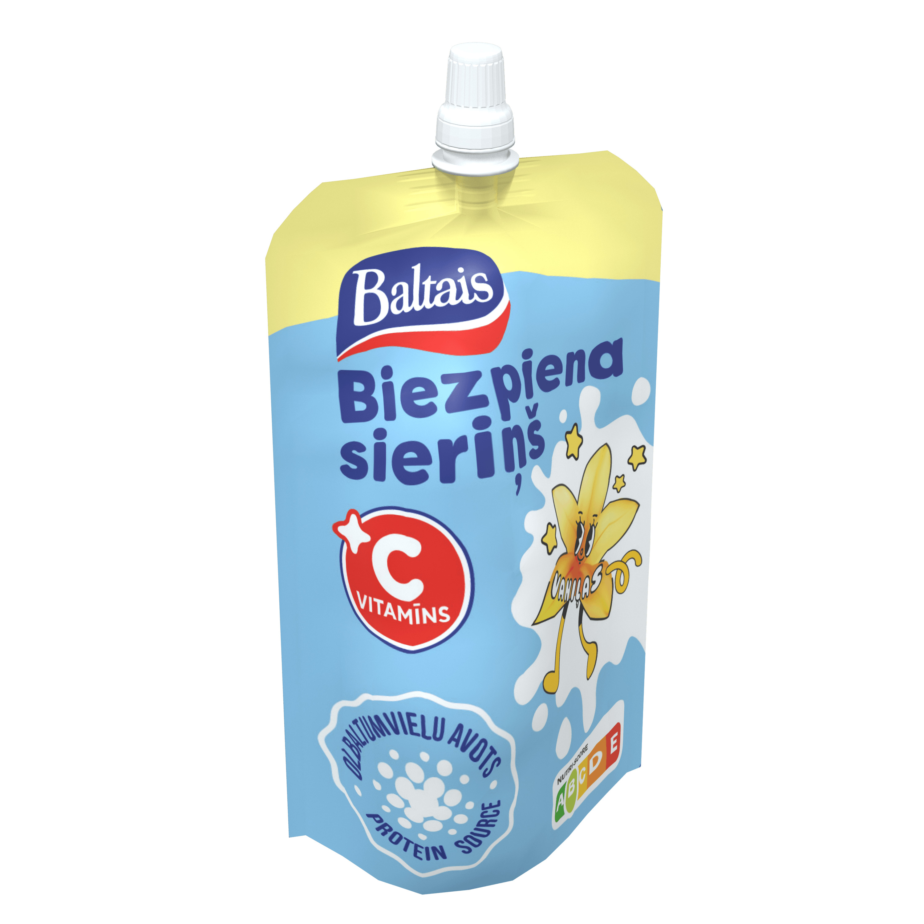 Biezpiena sieriņš vaniļas vit. C 100g, Baltais