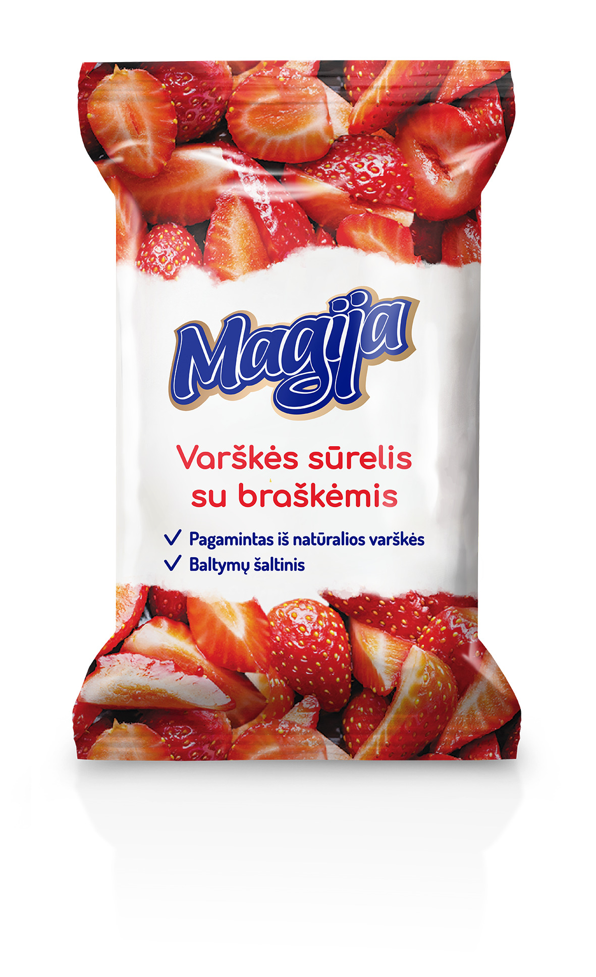 Biezpiens saldais ar zemeņu garšu 100g, Magija
