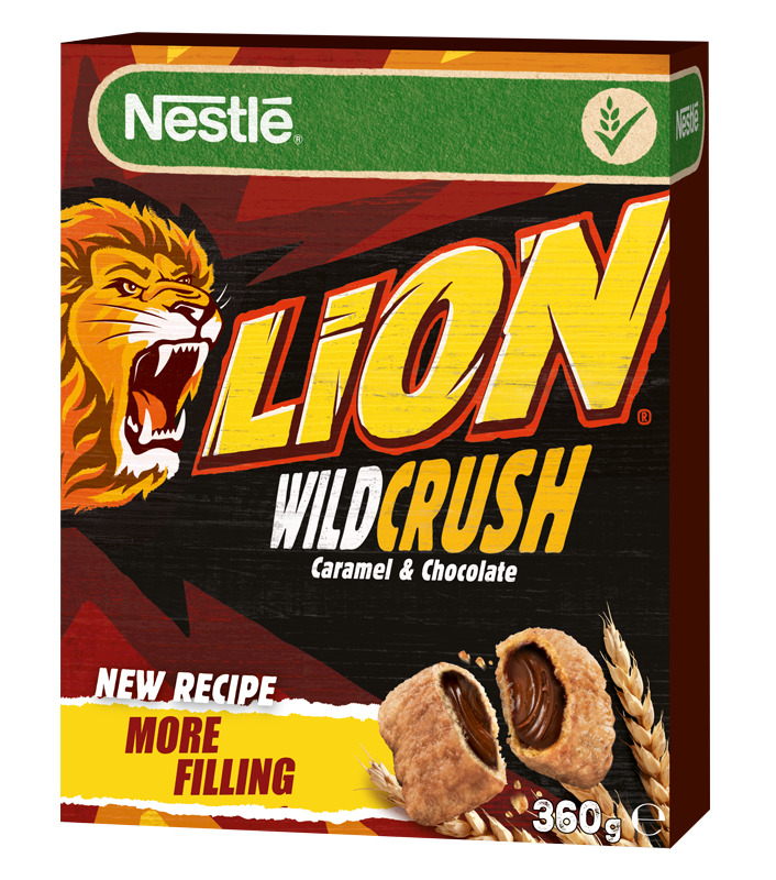 Brokastu pārslas LION WILDCRUSH 360g, Nestle