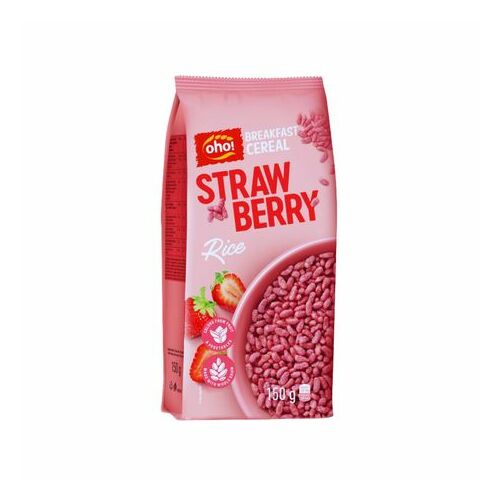 Brokastu pārslas Zemeņu rīsi 150g, Oho!