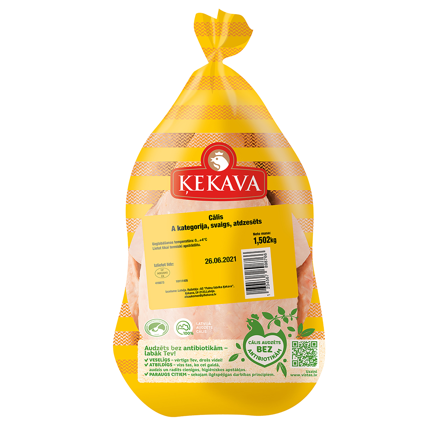 Cālis svaigs, fasēts Akat, sverams, Ķekava