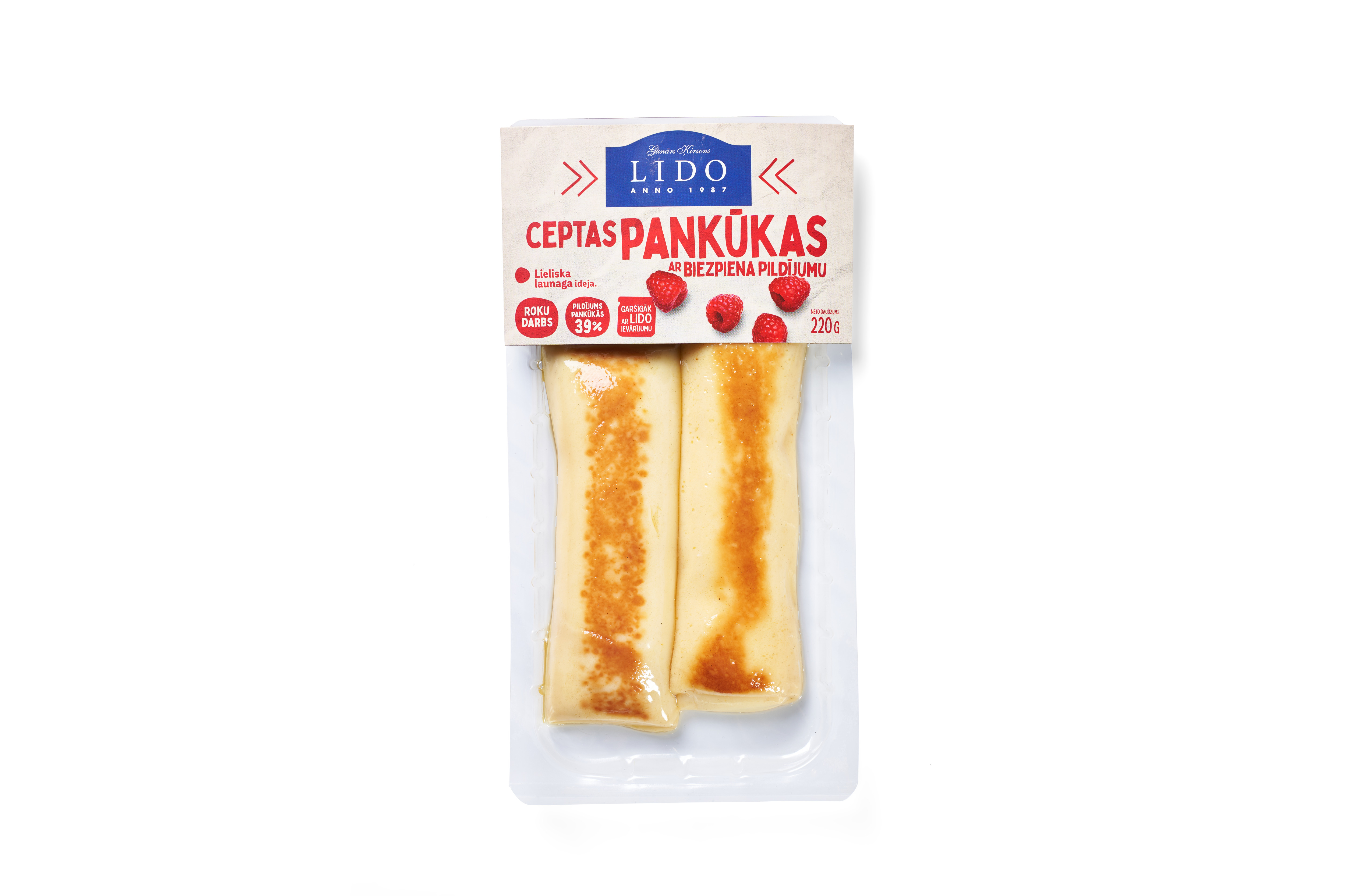 Ceptas pankūkas ar biezpienu 220g, Lido