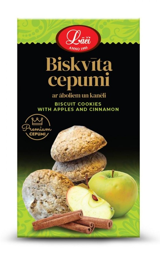 Cepumi biskvīta ar āboliem un kānēli 70g, Lāči