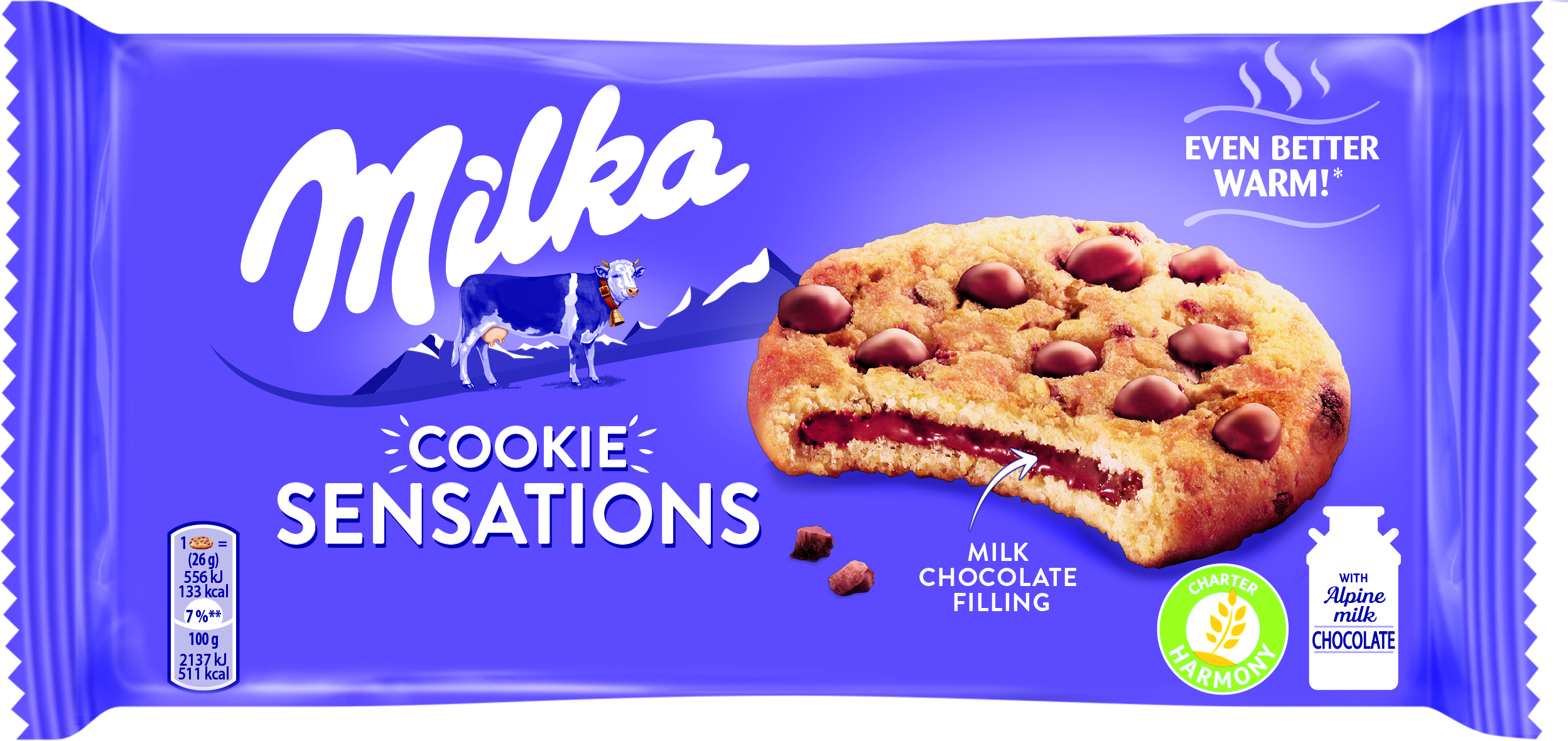 Cepumi Cookie Sensations 156g, Milka