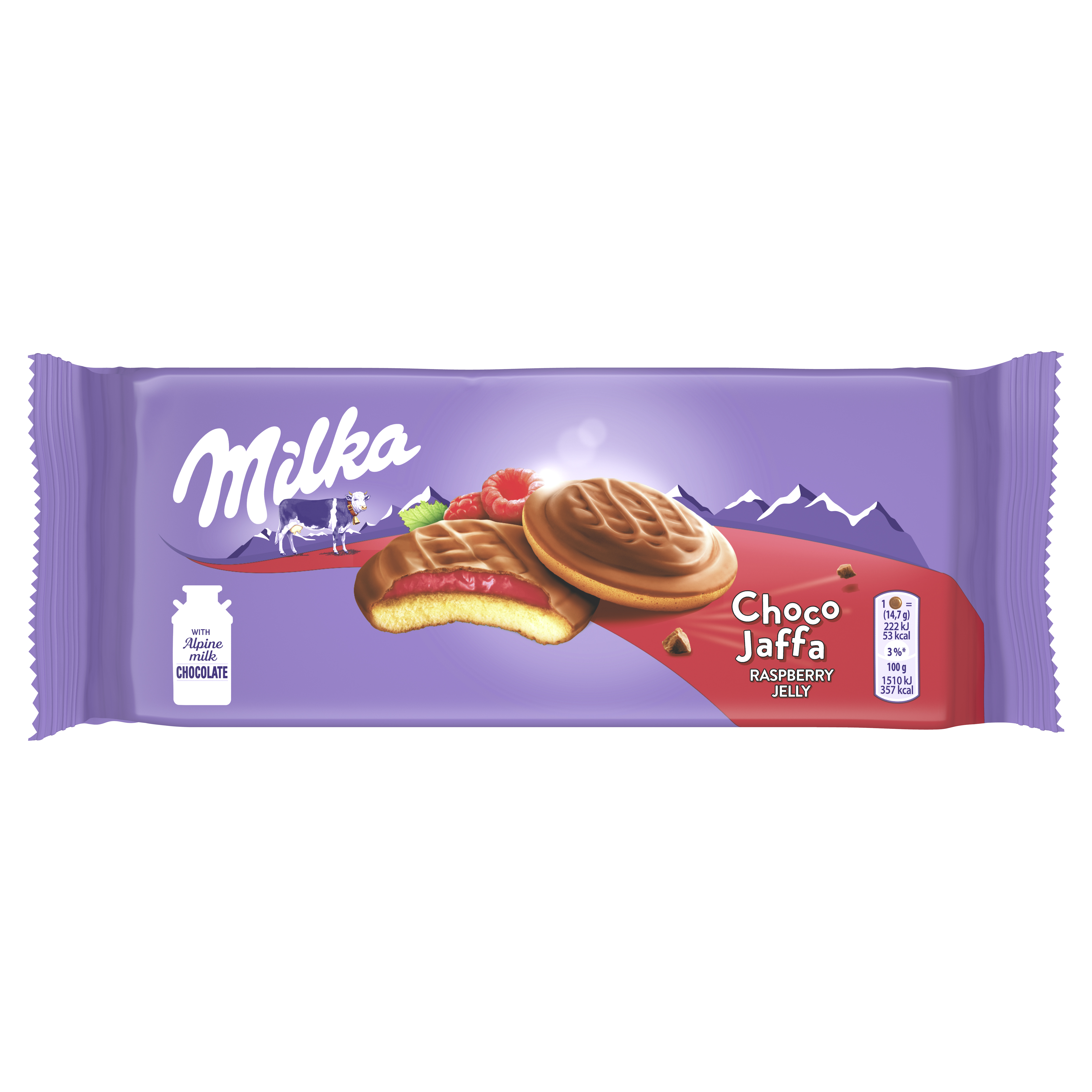 Cepumi Jaffa Raspberry 147g, Milka