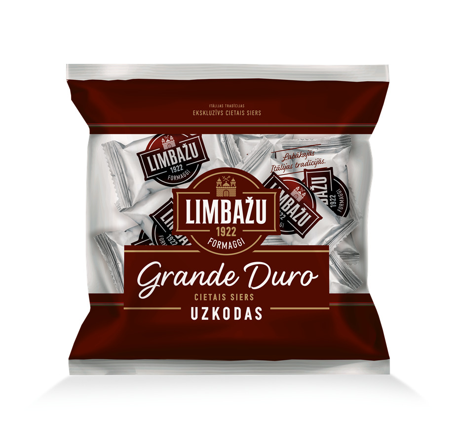 Cietais siers Grande Duro uzkodas (5x30g), nogatavinats 12 men., 150g, Limba˛u Formaggi