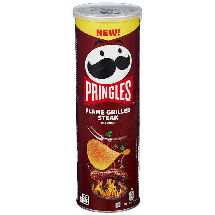 Čipsi ar grilēta steika garšu 165g, Pringles