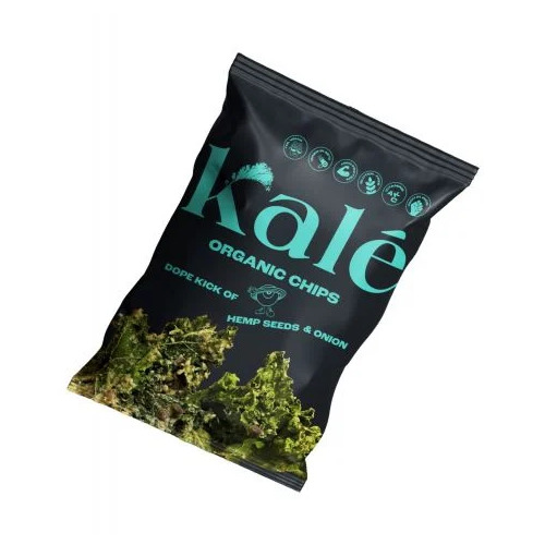 Čipsi ar kaņepju sēklām un sīpoliem BIO 45g, Kale