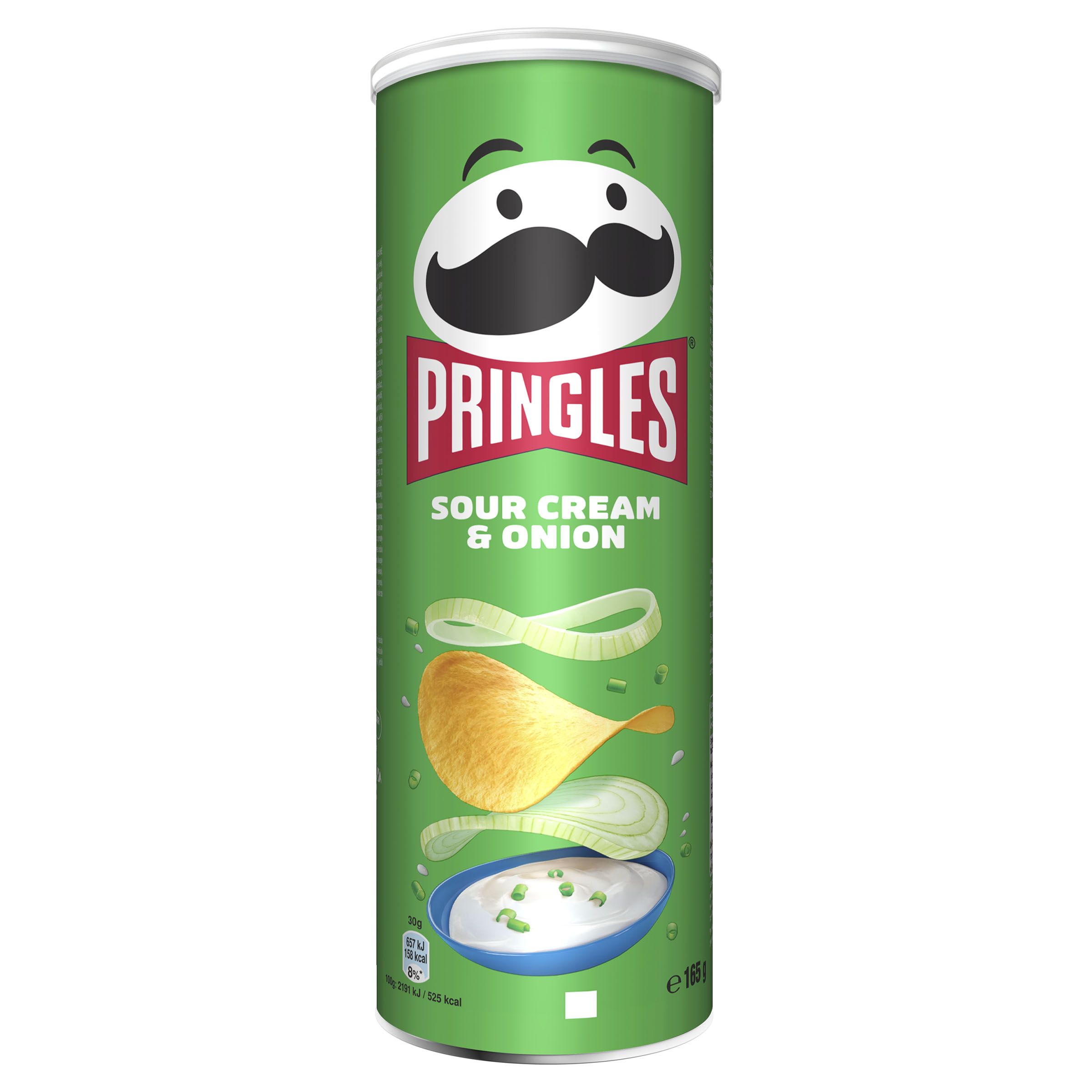 Čipsi ar krējuma un sīpolu garšu 165g, Pringles