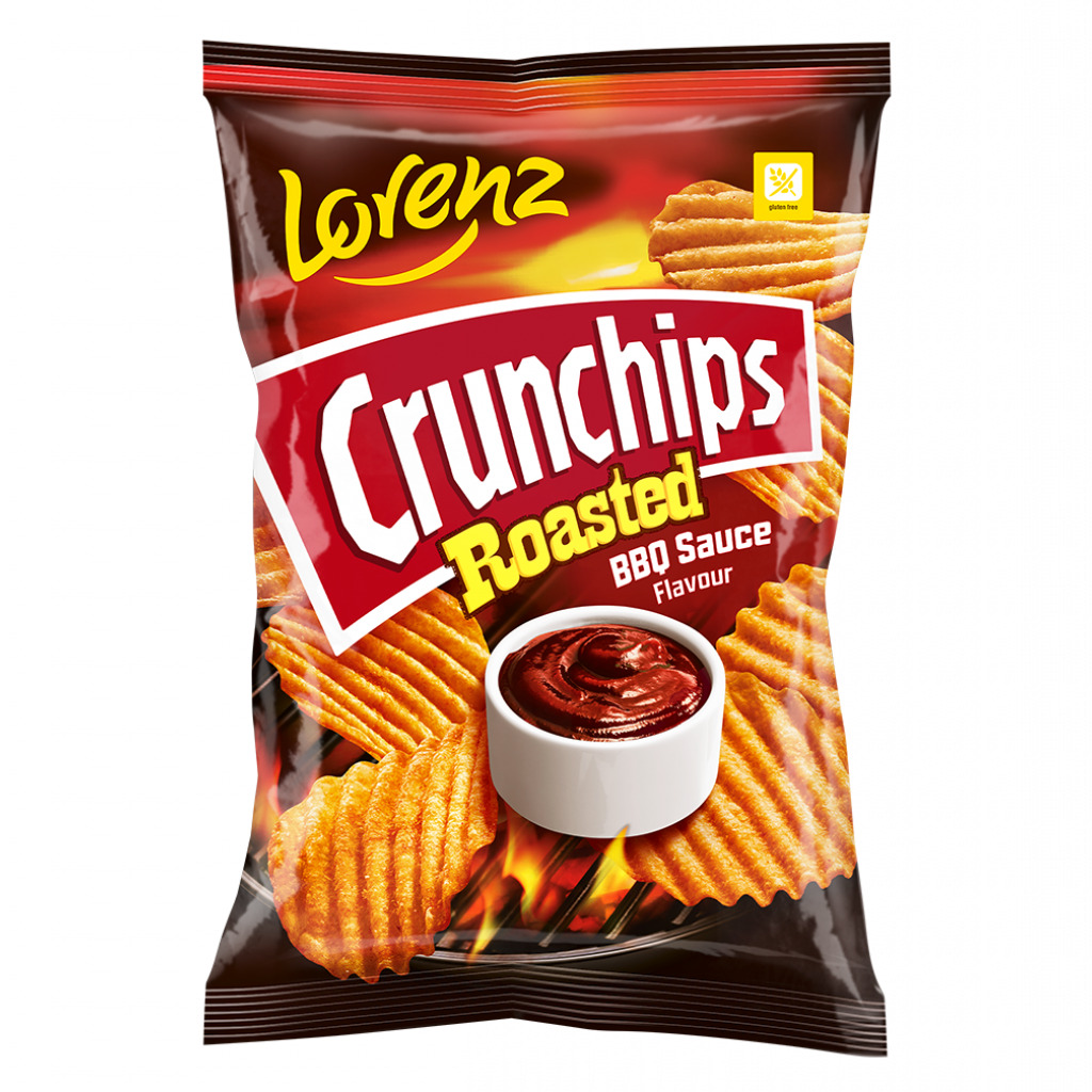 Čipsi Crunchips Roasted ar BBQ mērces garšu 120g, Lorenz