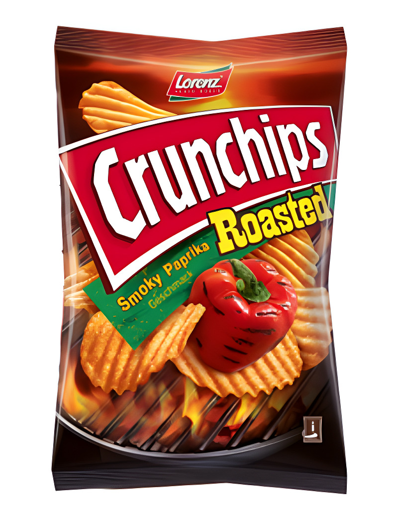 Čipsi Crunchips Roasted ar paprikas garšu 120g, Lorenz