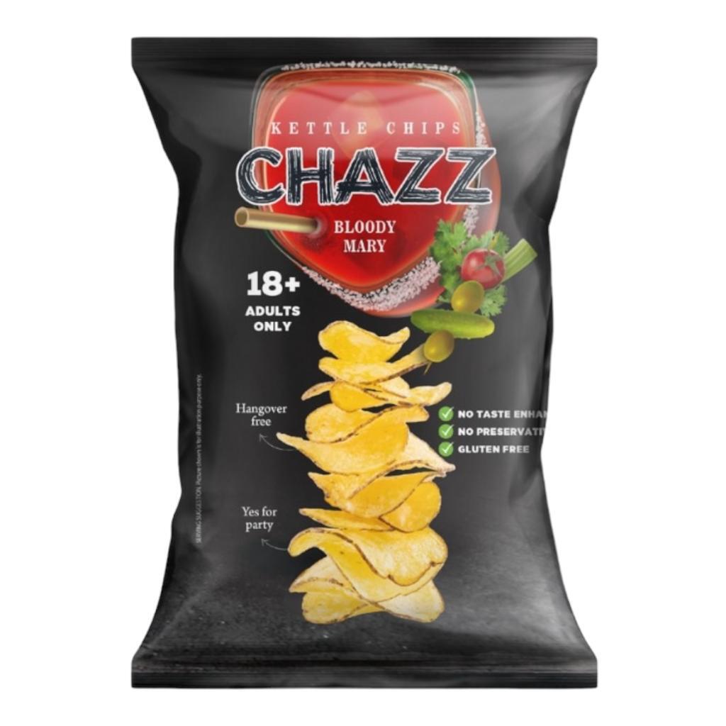 Čipsi kartupeļu Bloody Mary 90g, Chazz