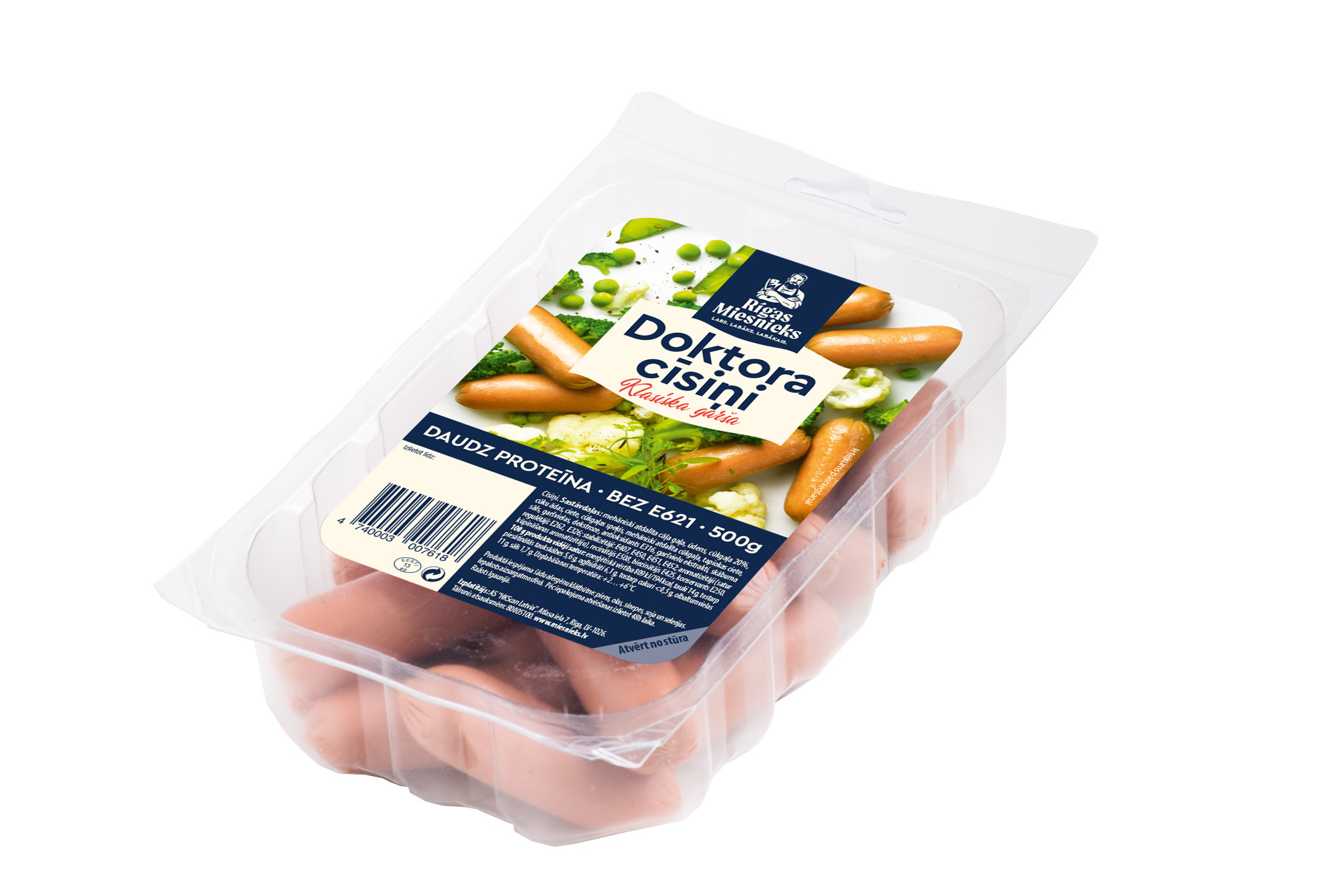 Cīsiņi Doktora 500g, RM
